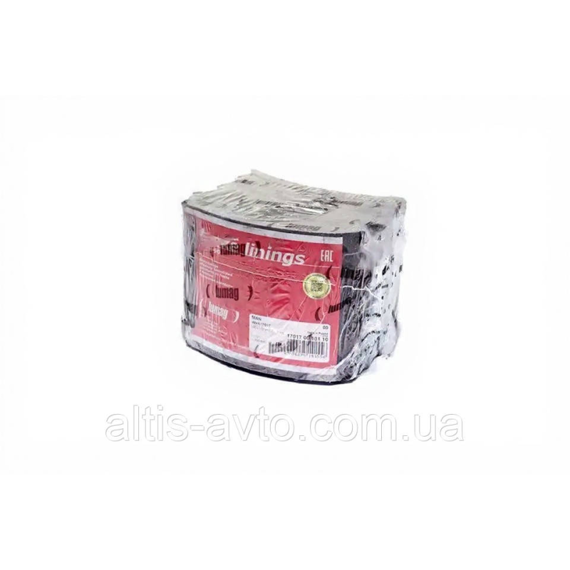 Тормозные накладки (комплект на ось) 360х140 станд. MAN M2000 (Lumag) 170170010110