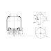 Пневмоподушка (с пласт. стаканом) DAF 95 XF ➤ 792NP02