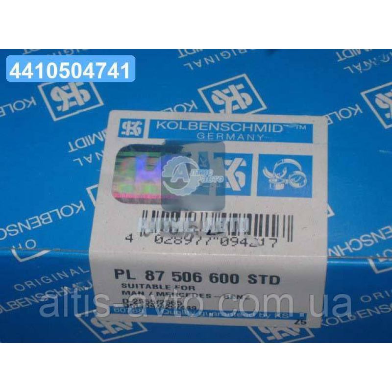 Вкладыши шатунные STD PL (комплект 5 ЦИЛ) MAN D25../D28../Mercedes  OM429 (H=36.2MM) (KOLBENSCHMIDT) 8