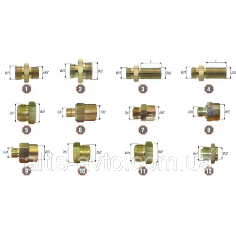 Комплект переходников M12x1.5–M16x1.5Voss ➤ 4024-07 Комплект переходников M12x1.5–M16x1.5Voss ➤ 4024-07