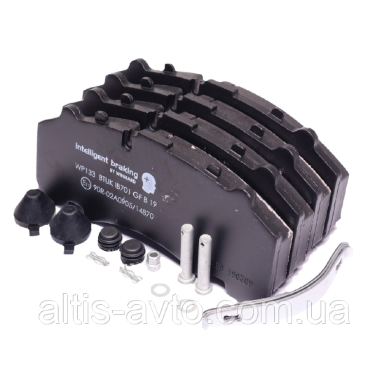 Тормозные колодки (комплект на ось) BPW SB 4345 (Winnard) WP133