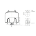 Пневмоподушка (с пласт. стаканом) FREIGHTLINER W013589780, 910S16A382, 1T15ZR6, 1DK23K9780 ➤ W013589780
