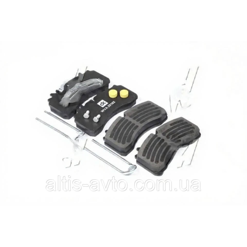 Тормозные колодки (комплект на ось) SAF  DK 29162PRO