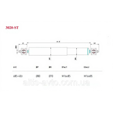 Амортизатор передний MAN E2000, F2000, M2000 L, F90, M90 ➤ 81437016633