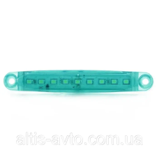 Фонарь габаритный 9 LED вдоль, зеленый ➤ YP-117G