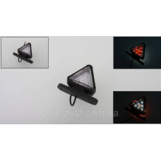 Фонарь габаритный LED ТРЕУГОЛЬНИК 24V красно–белый большой ➤ MG103409