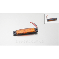 Фонарь габаритный 6 LED вдоль, желтый ➤ MG101055