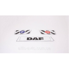 Брызговик прицепа (метла) белый “DAF“ комплект из 3–х частей, 3D!! ➤ KP35240RS-92BDA1