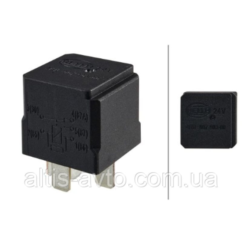 Реле 20A, 24V 5 pin с резистором ➤ 36259020007 Реле 20A, 24V 5 pin с резистором ➤ 36259020007