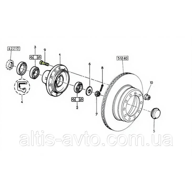Болт колеса Renault Midlum/ Midliner 5010136699
