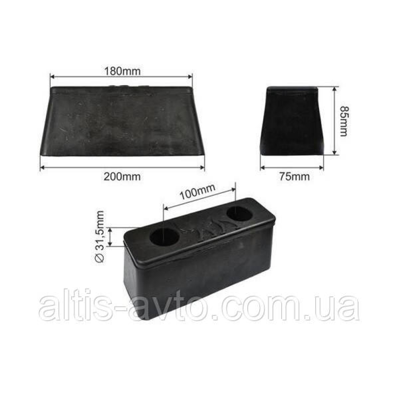 Отбойник резиновый 200х85х75 Wielton Отбойник резиновый 200х85х75 Wielton