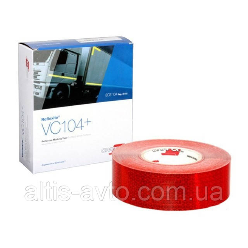 Светоотражающая лента для твердой поверхности (красная) ORAFOL VC104+