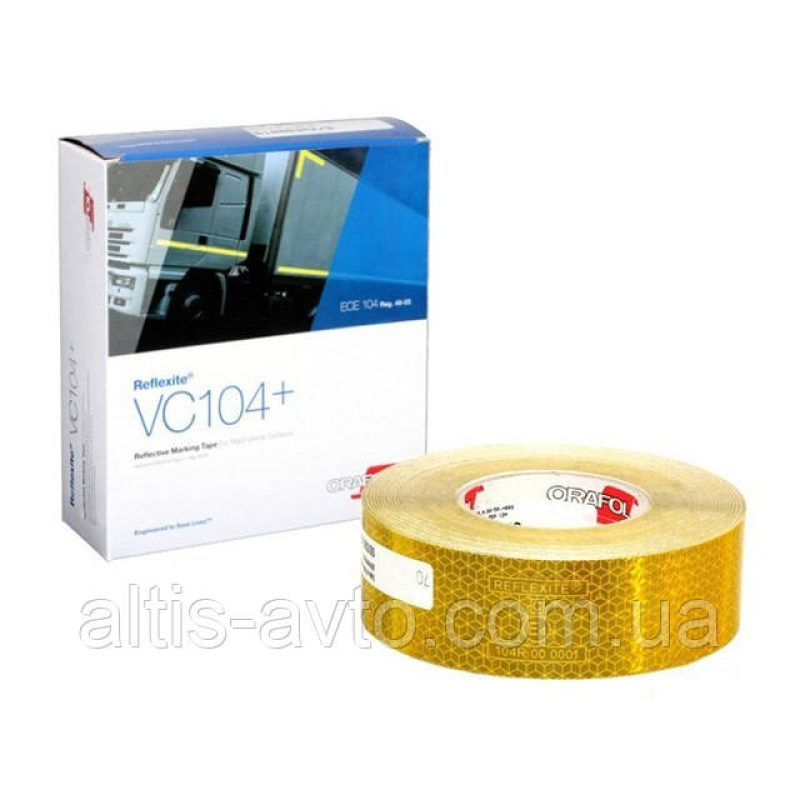 Светоотражающая лента для твердой поверхности (желтая) ORAFOL VC104+