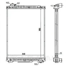 Радиатор без рамы Mercedes N8.150, 8150/SK 6565001203
