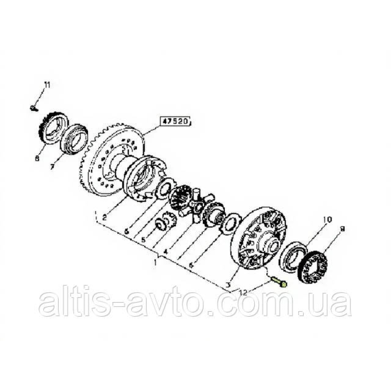 Болт планетарной передачи Renault (P1370) 5010319133