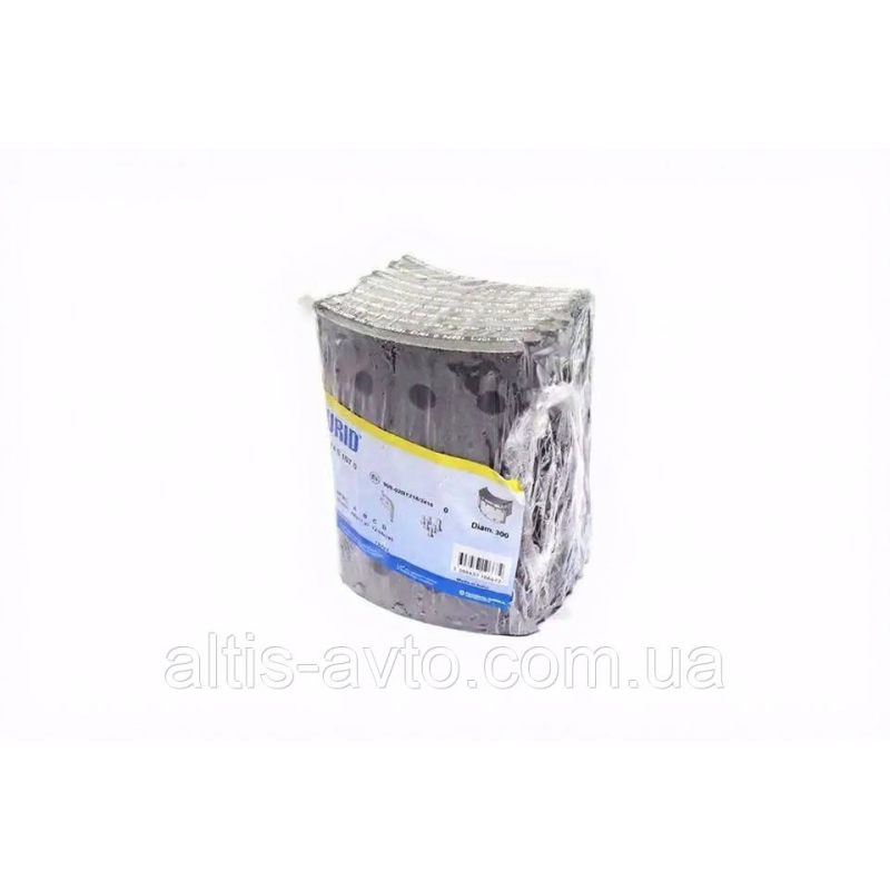 Тормозные накладки (комплект на ось) 300х200 станд. BPW (Jurid) 1957401070 Тормозные накладки (комплект на ось) 300х200 станд. BPW (Jurid) 1957401070