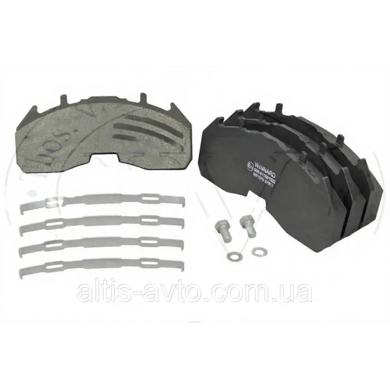 Тормозные колодки (комплект на ось) MERITOR SCANIA L,P,G,R,S 09.16- (Winnard) WP1579 Тормозные колодки (комплект на ось) MERITOR SCANIA L,P,G,R,S 09.16- (Winnard) WP1579