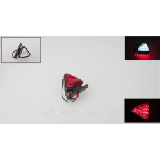 Фонарь габаритный LED ТРЕУГОЛЬНИК 24V красно–белый большой ➤ MG103415