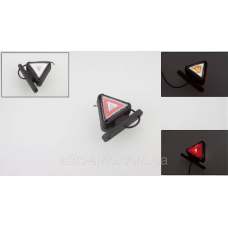 Фонарь габаритный LED+НЕОН ТРЕУГОЛЬНИК 24V красно–белый большой ➤ MG103407