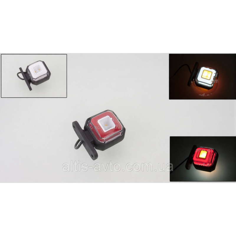 Фонарь габаритный LED+НЕОН КВАДРАТ 24V красно–белый ➤ MG103402 Фонарь габаритный LED+НЕОН КВАДРАТ 24V красно–белый ➤ MG103402