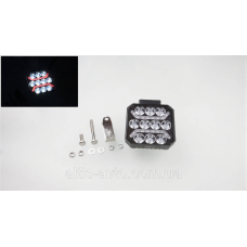 Фара рабочая 10LED 15W 9–32V с красным габаритом, корпус аллюминий ➤ MG102665