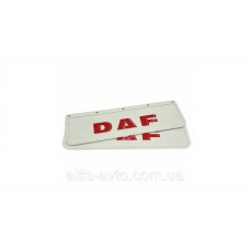 Комплект брызговиков передних белые “DAF“ красным, компл. 2шт!!, 3D!! ➤ MG102203