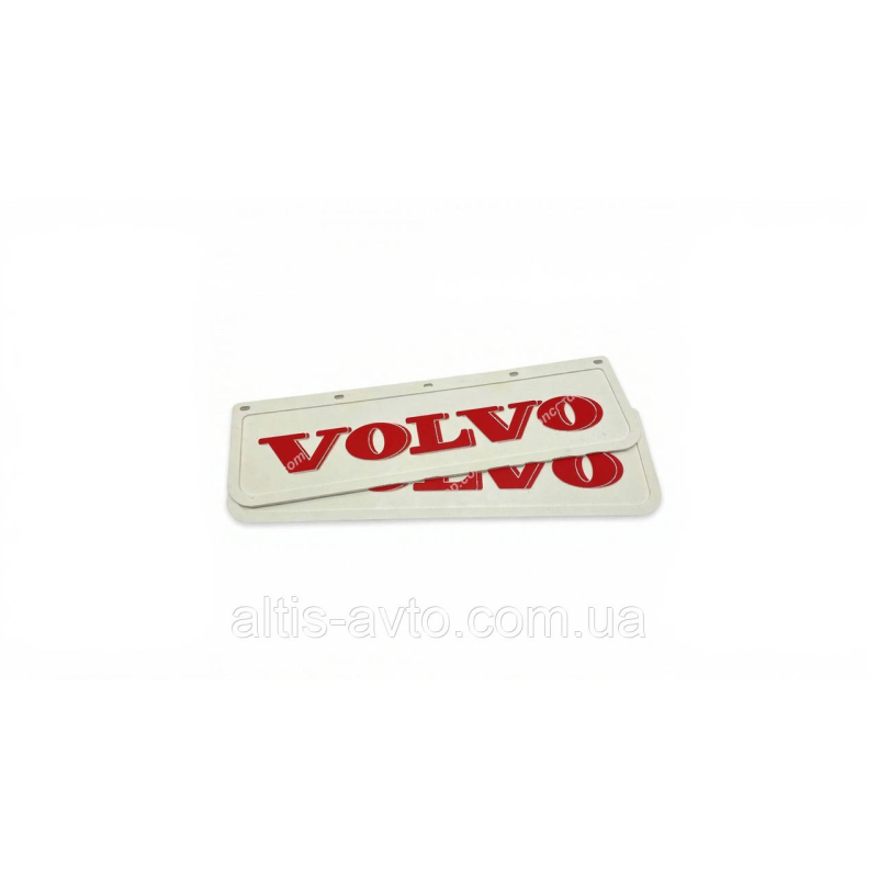 Комплект брызговиков передних белые “VOLVO“ красным, компл. 2шт!!, 3D!! ➤ MG102199 Комплект брызговиков передних белые “VOLVO“ красным, компл. 2шт!!, 3D!! ➤ MG102199