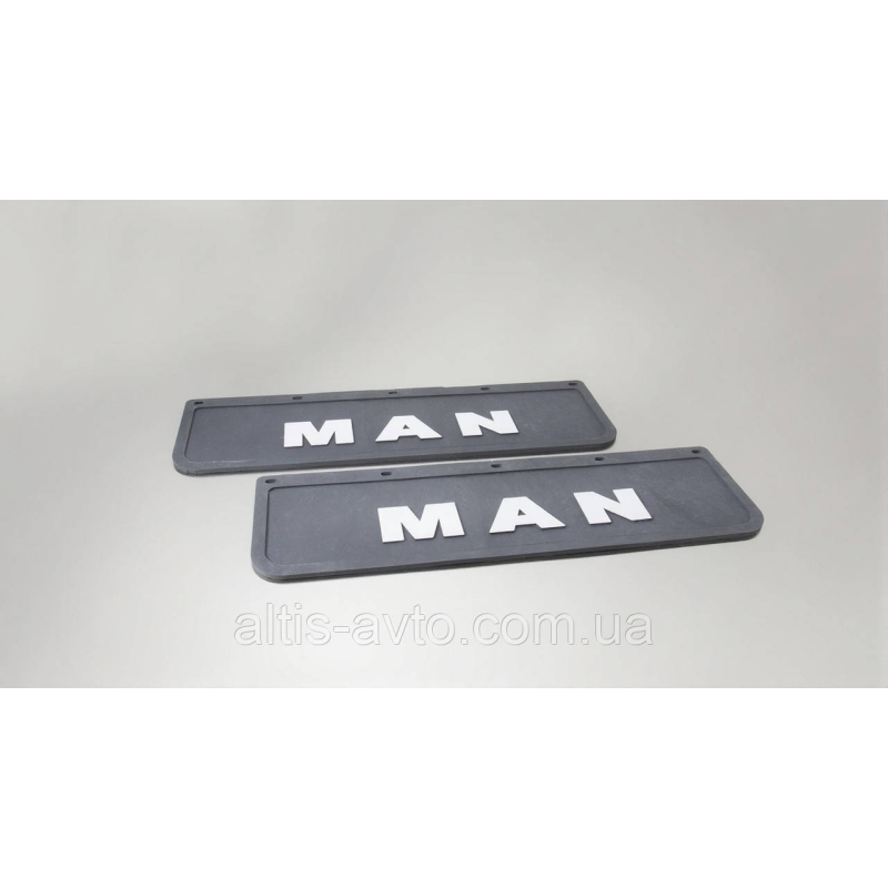 Комплект брызговиков передних черные “MAN“ компл. 2шт!!, 3D!! ➤ MG101610 Комплект брызговиков передних черные “MAN“ компл. 2шт!!, 3D!! ➤ MG101610