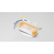 Фонарь габаритный комбинированый LED+неон желтый, метал. Низкий ➤ MG101363