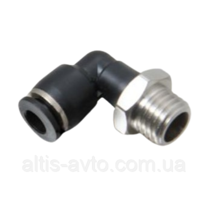 Фиттинг угловой пластик M12x1, 5xD6 ➤ MG100158
