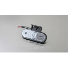 Фонарь габаритный LED овал, белый + кронштейн ➤ ISS40332B