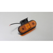 Фонарь габаритный LED овал, желтый + кронштейн ➤ ISS40331B