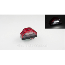 Фонарь подсветки номерного знака ПРОДАЖА КОМПЛЕКТОМ 2ШТ ЦЕНА ЗА 1ШТ6 LED, 12–24V выпуклый