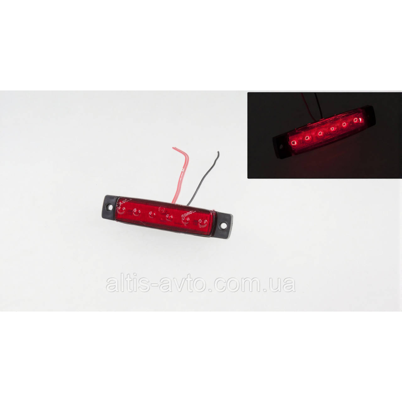 Фонарь габаритный 6 LED вдоль, красный ➤ FR0172R Фонарь габаритный 6 LED вдоль, красный ➤ FR0172R