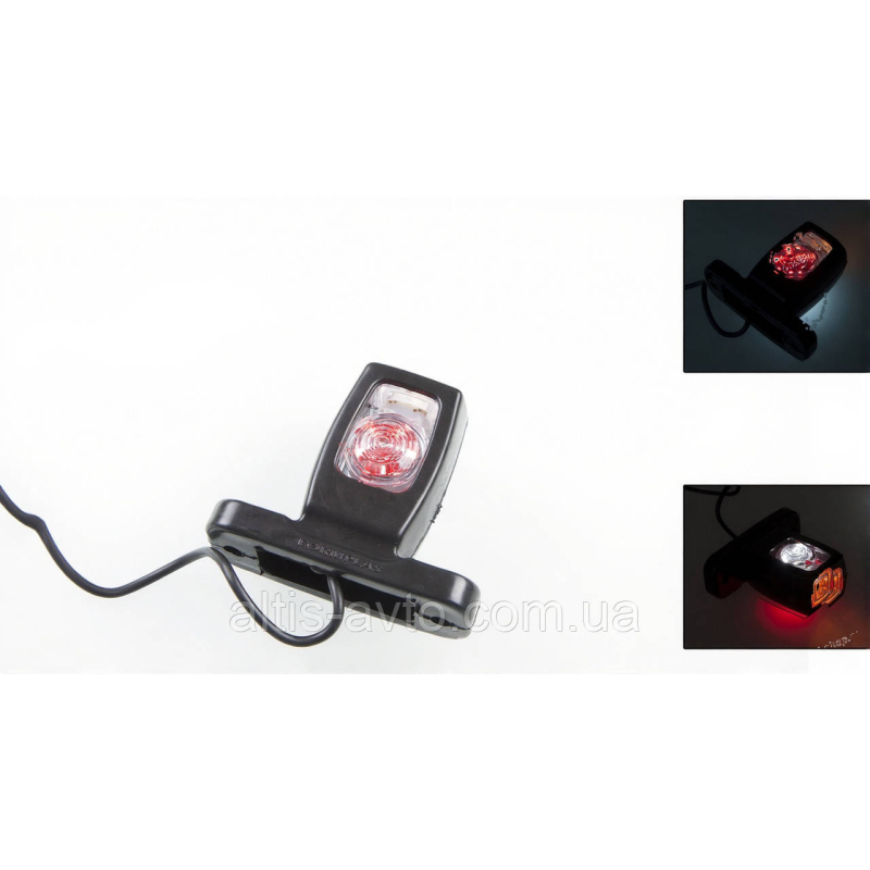 Фонарь габаритный прямой 14 LED 12–24V трехцветный короткий ➤ FR0127 Фонарь габаритный прямой 14 LED 12–24V трехцветный короткий ➤ FR0127