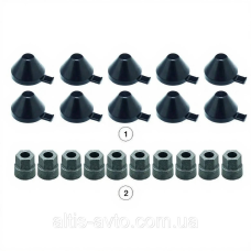 Ремкомплект суппорта (заглушки-10шт, гайки-10шт) KNORR SN5,6,7, SK7 (Andtech) 0810 10233