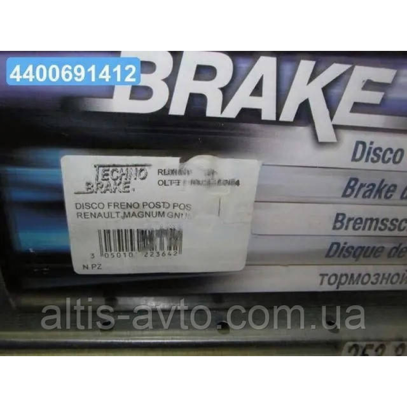 Тормозной диск Renault Premium,MAGNUM (Techno Brake) 960226